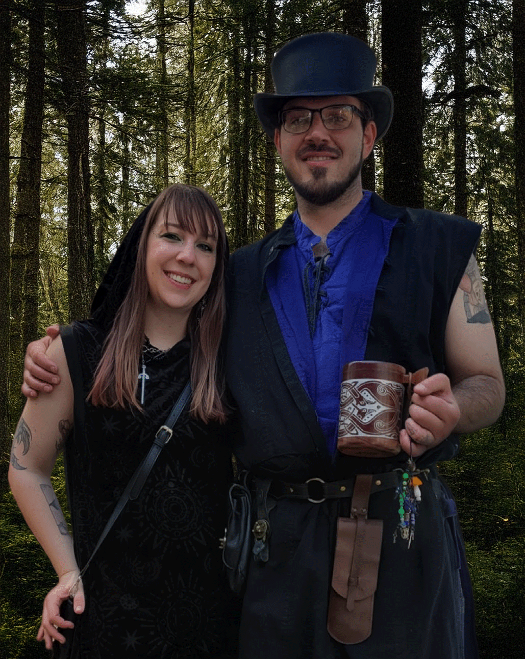 The couple celebrating Emerald Dream